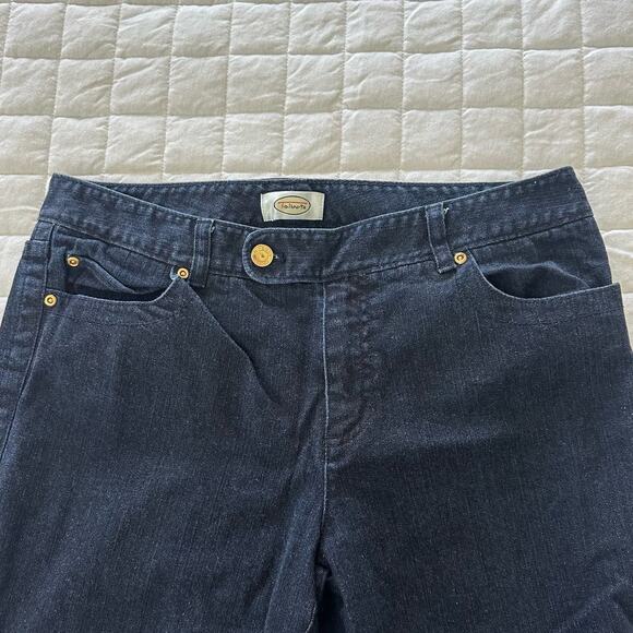 Vintage 90s TALBOTS Jeans Womens Cropped Dark Wash Mid Rise Stretch | 10 - Picture 2 of 13
